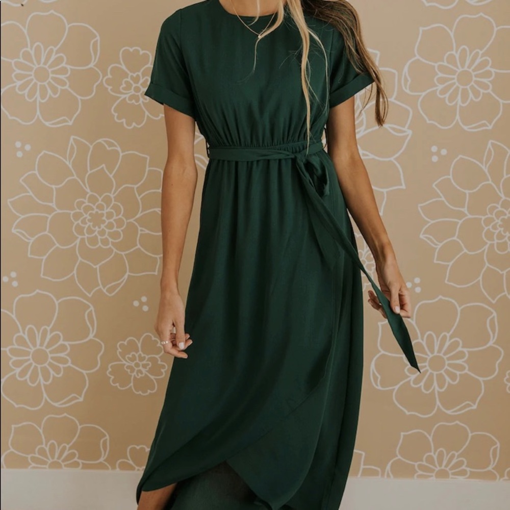 Taylor Jane Wrap Maxi in XS Dark Green